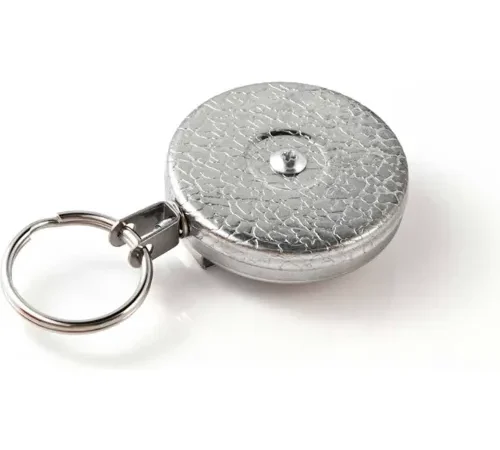KEY-BAK #3 Retractable Key Reel with 24" Stainless Steel Chain Chrome Front 1.75" Steel Belt Loop