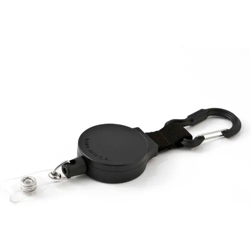 KEY-BAK MID6 #6CID Retractable Key Reel w/36" Polyester Cord Polycarbonate Case Carabiner Clip - Image 2