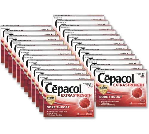 Cepacol® Exta Strength Sore Throat Lozenge, Cherry, 16/Box, 24 Boxes/Carton