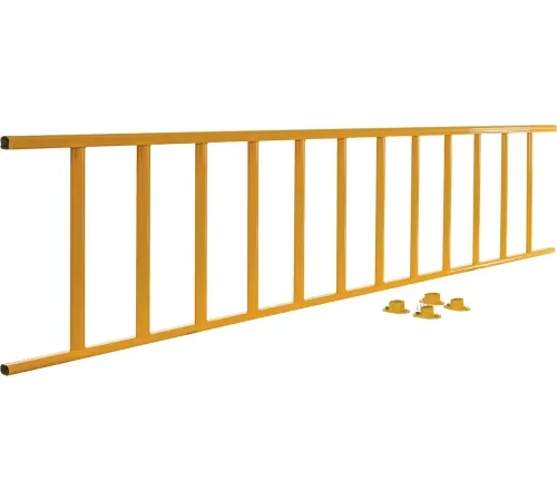 Safety Steel Galvanized Rail with Bracket 10 Ft. Yellow, Rail Only