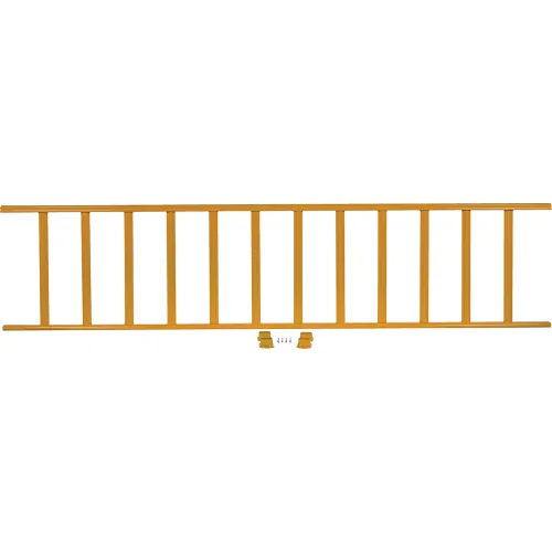Safety Steel Galvanized Rail with Bracket 10 Ft. Yellow, Rail Only - Image 3