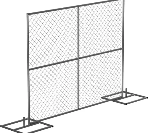Galvanized Steel Construction Barrier Starter Unit, 7-1/2"L x 72"H