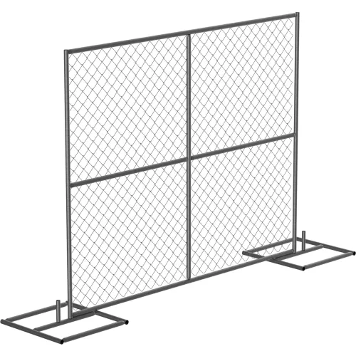 Galvanized Steel Construction Barrier Starter Unit, 7-1/2"L x 72"H