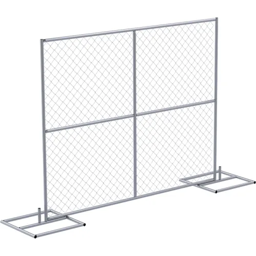 Galvanized Steel Construction Barrier Starter Unit, 7-1/2"L x 72"H - Image 2