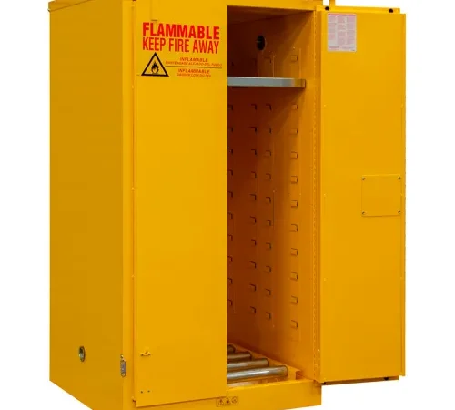 Durham Flammable Drum Cabinet 55 Gallon Self Close Door - 34"W x 34"D x 66-3/8"H