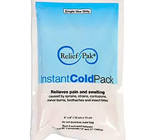 Relief Pak® Instant Cold Compress, Small 4" x 6", Case of 12
