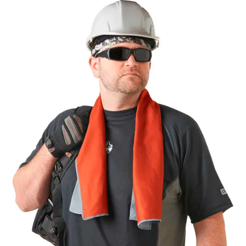 Chill-Its® 6602MF Evaporative Microfiber Cooling Towel, Orange - Image 2