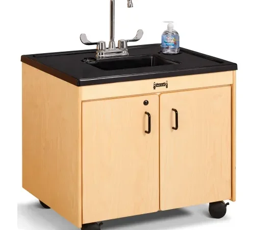 Jonti-Craft® Clean Hands Helper Portable Sink - 26" Counter - Plastic Sink