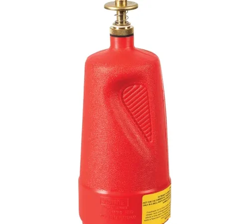 Justrite Dispensing Can, 4"D x 10-1/2"H, 1 Quart, Polyethylene, Red - 14010