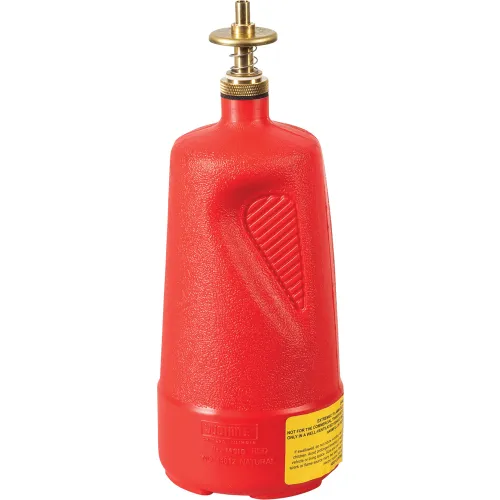 Justrite Dispensing Can, 4"D x 10-1/2"H, 1 Quart, Polyethylene, Red - 14010
