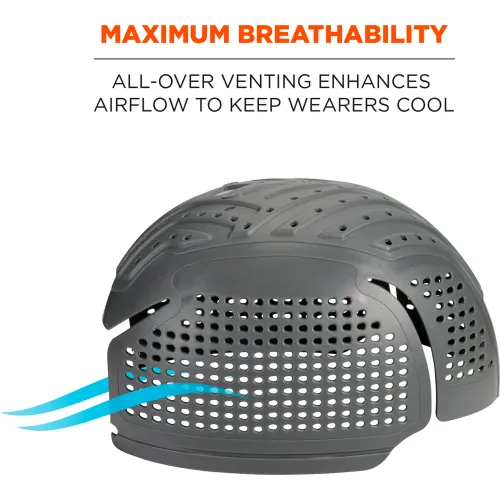 Ergodyne Skullerz 8945F(x) Universal Bump Cap Insert, Extra Venting, Single, Charcoal - Image 5