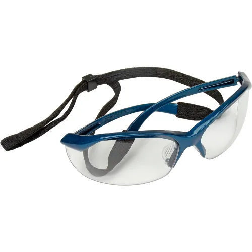 Vapor Safety Glasses - Clear, Metallic Blue - Image 3