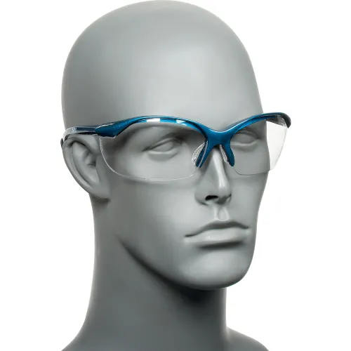 Vapor Safety Glasses - Clear, Metallic Blue - Image 4