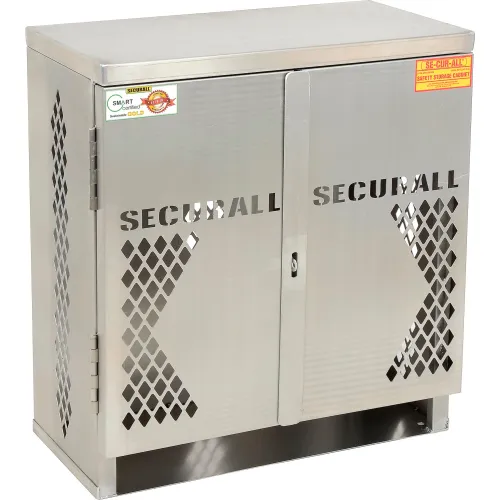 Aluminum Vertical Gas Cylinder Cabinet - 2 Cylinder Capacity, Manual Close - Image 2