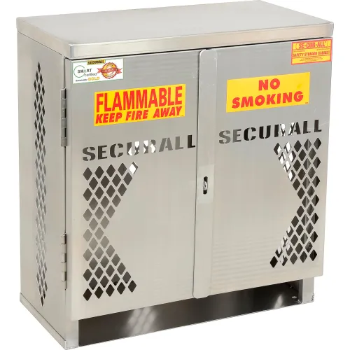 Aluminum Vertical Gas Cylinder Cabinet - 2 Cylinder Capacity, Manual Close - Image 4