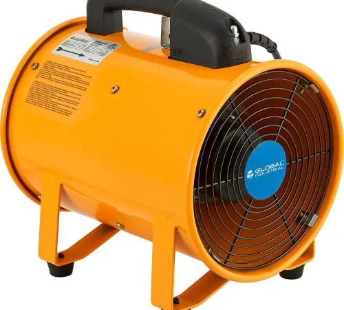Global Industrial" 8" Confined Space Blower Fan, 2 Speed, 570 CFM, 1/8 HP