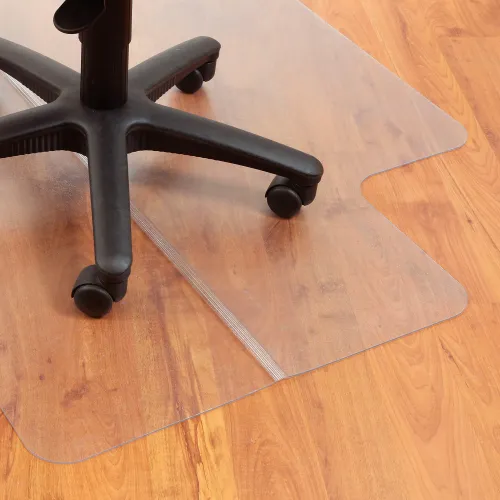 Interion® Office Chair Mat for Hard Floor - 46"W x 60"L with 25" x 12" Lip - Straight Edge - Image 3