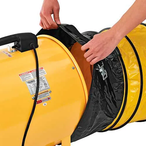 Global Industrial" 16" Confined Space Blower Fan, 32' Flexible Duct, 2 Speed, 2850 CFM, 1 HP - Image 2