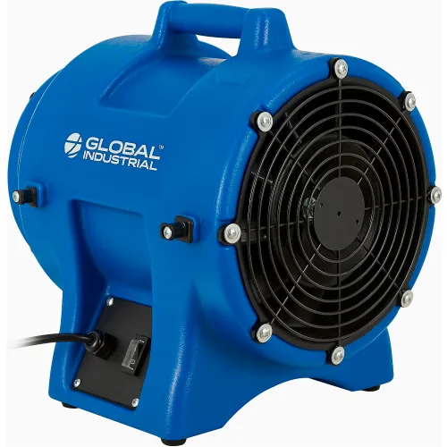 Global Industrial" 8" Confined Space Blower Fan, Rotomold Plastic, 1 Speed, 1000 CFM, 1/3 HP