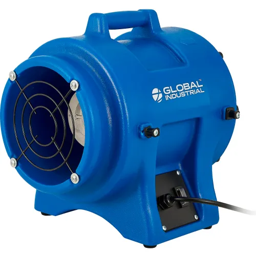 Global Industrial" 8" Confined Space Blower Fan, Rotomold Plastic, 1 Speed, 1000 CFM, 1/3 HP - Image 3