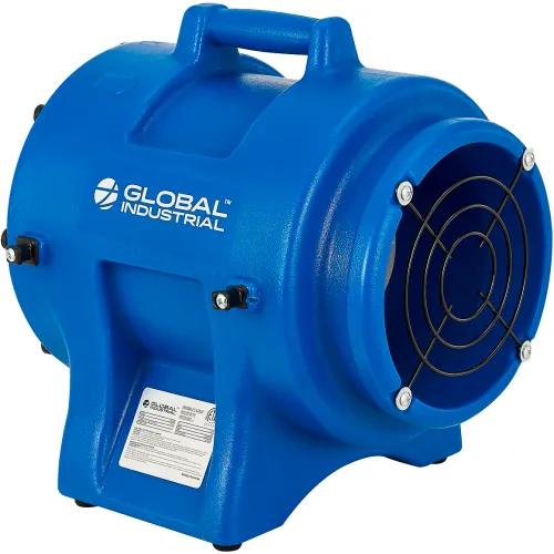 Global Industrial" 8" Confined Space Blower Fan, Rotomold Plastic, 1 Speed, 1000 CFM, 1/3 HP - Image 4