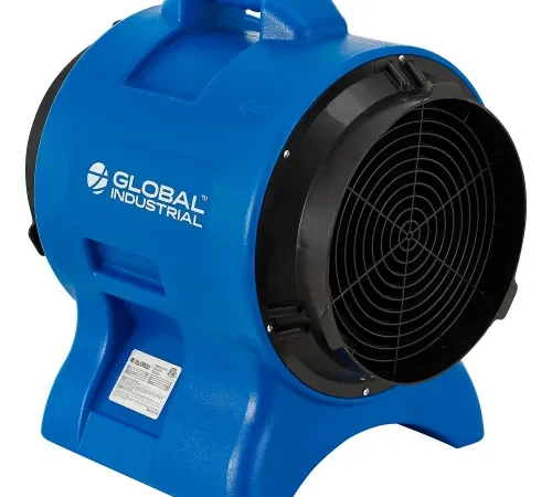 Global Industrial" 12" Confined Space Blower Fan, Rotomold Plastic, 1 Speed, 2700 CFM, 1 HP