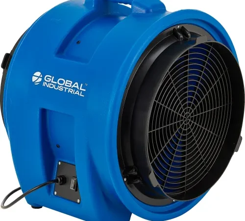 Global Industrial" 16" Confined Space Blower Fan, Rotomold Plastic, 1 Speed, 4000 CFM, 1 HP