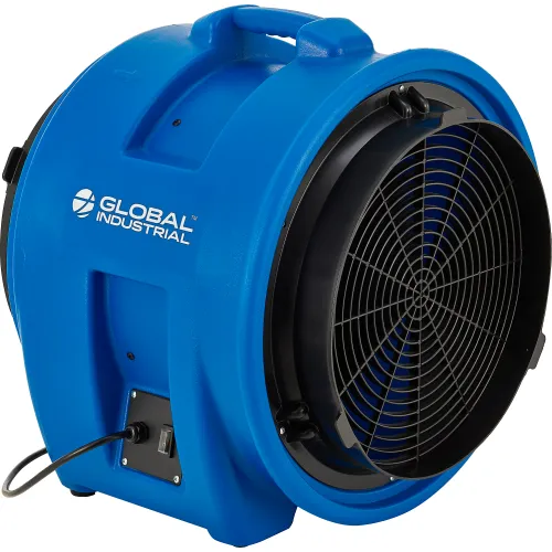 Global Industrial" 16" Confined Space Blower Fan, Rotomold Plastic, 1 Speed, 4000 CFM, 1 HP