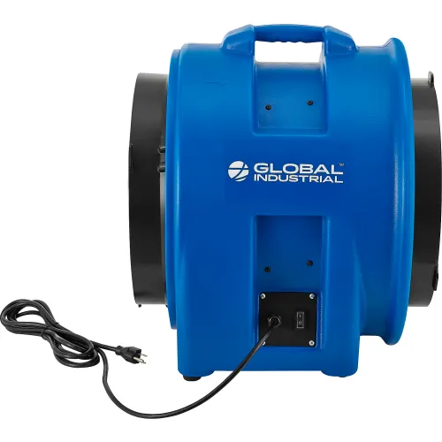 Global Industrial" 16" Confined Space Blower Fan, Rotomold Plastic, 1 Speed, 4000 CFM, 1 HP - Image 3