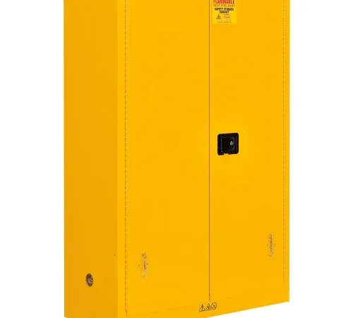 Global Industrial™ Flammable Cabinet, Self Close Double Door, 45 Gallon, 43"Wx18"Dx65"H