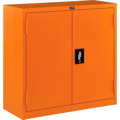 Global Industrial™ Emergency Preparedness Cabinet, Wall Mount, 30"Wx12"Dx30"H, Orange - Image 2