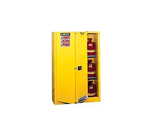 Justrite Flammable Cabinet With Self Close Bi-Fold Door 45 Gallon