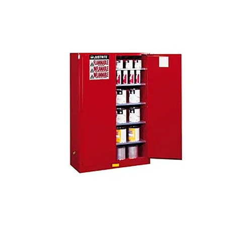 Justrite® Paint & Ink Cabinet w/ Self Close Double Doors, 60 Gal. Cap., 43"W x 18"D x 65"H