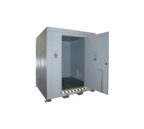 Securall® 9 Drum Hazmat Storage Locker - Dim: 7'W x 7'D x 8'3"H