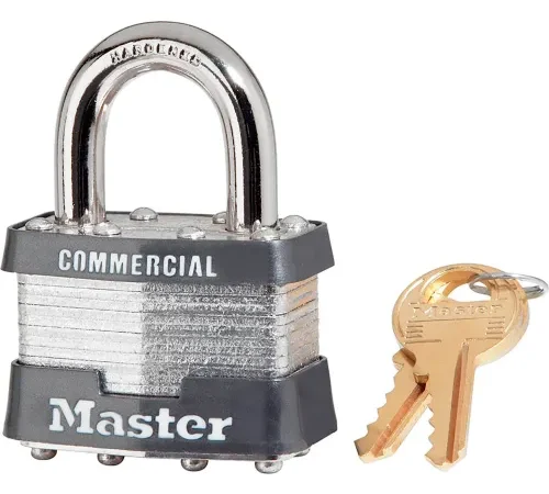 Master Lock® No. 1 Keyed Padlock - 15/16" Shackle - Keyed Different - Pkg Qty 6