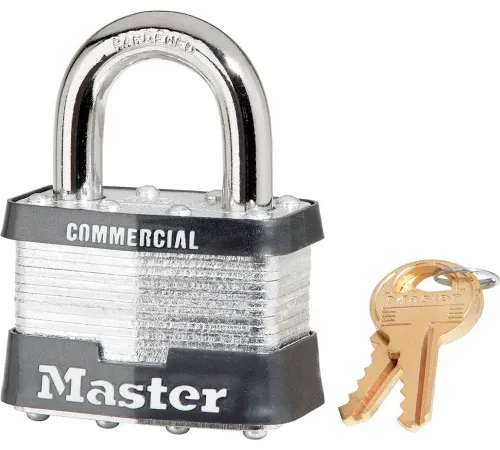 Master Lock® No. 5 Keyed Padlock - 1" Shackle - Keyed Different - Pkg Qty 6