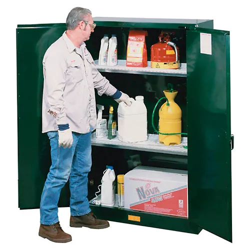 Pesticide Cabinet Self Close Double Door 60 Gallon