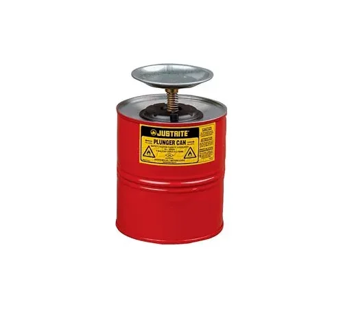 Justrite Safety Plunger Can - 4 Quart Steel, 10308