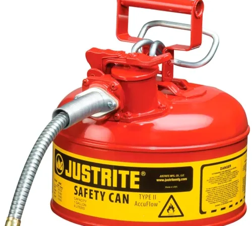 Justrite® Type II Safety Can - 1 Gallon with 5/8" Hose, 7210120