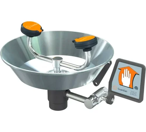 Guardian Equipment Eye/Face Wash Wall Mounted Stainless Steel Bowl, G1750