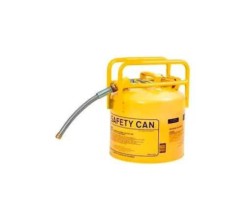 Eagle D.O.T. Approved Transport Can w/7/8" Flexible Hose Type II Yellow 5 Gal., 1215Y
