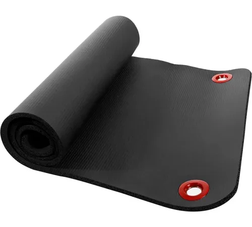 Power Systems Premium Hanging Club Exercise Mat - 56"L x 23"W x 5/8" Thick - Jet Black