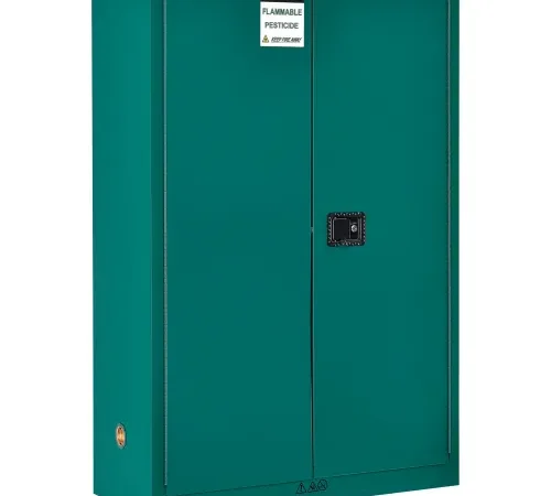 Global Industrial Pesticide Storage Cabinet, 45 Gallon, Manual Close, 43"W x 18"D x 65"H