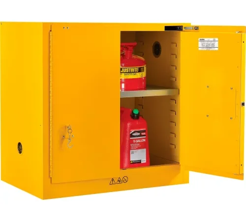 Global Industrial™ Flammable Cabinet, Self Close Single Door, 22 Gallon, 35"Wx22"Dx35"H