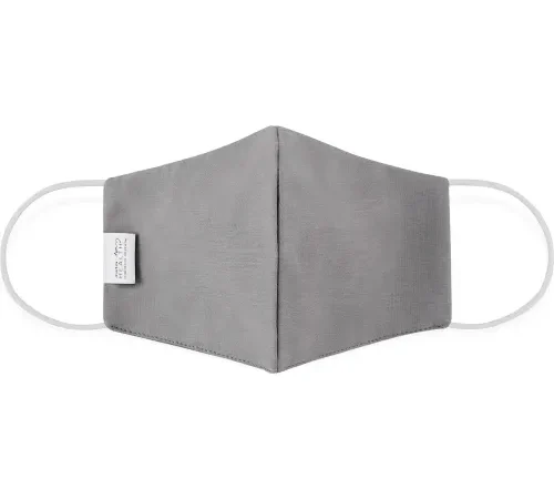 Reusable Cloth Face Mask, Washable, 2-Layer Contour, Small, Gray, 10/Bag