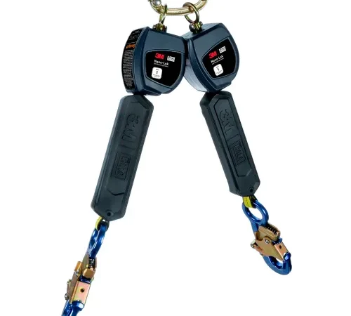 3M" DBI-SALA Nano-Lok Twin-Leg Self Retracting Lifeline W/Swivel Snap Hook, 4.391 lb., 6 Ft.