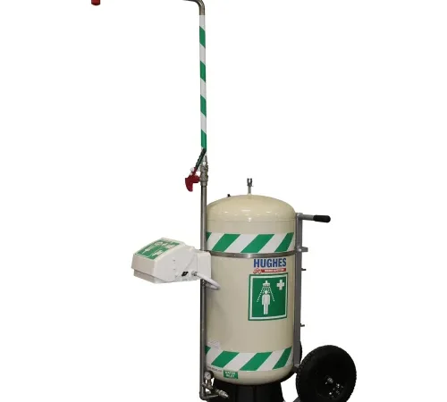 Hughes Mobile Self-Contained Emergency Safety Shower With Eye/Face Wash, 30 Gallon, 40K45G