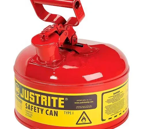 Justrite® Safety Can Type I - One Gallon Galvanized Steel, Red, 7110100