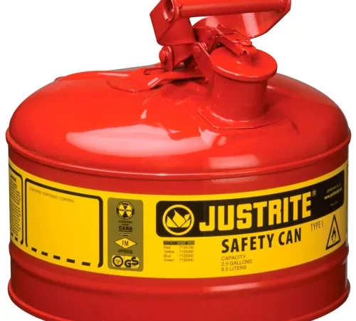 Safety Can Type I - 2-1/2 Gallon Galvanized Steel, Red, 7125100