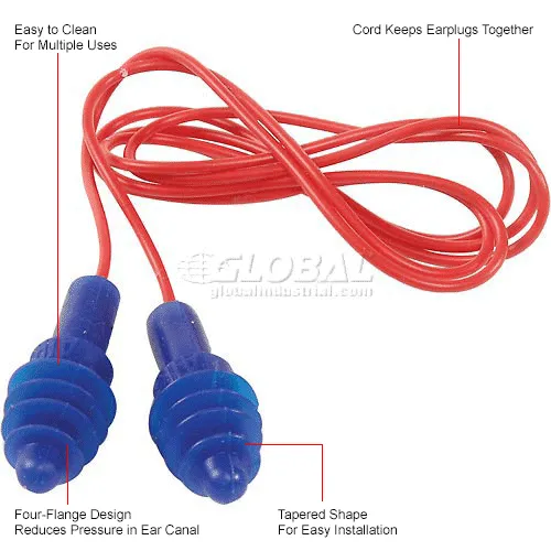 Howard Leight™ DPAS-30 AirSoft® Ear Plugs, Reusable, NRR 27, Corded, 100 Pairs/Box - Image 4